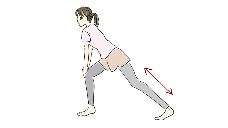 ふくらはぎ伸ばしのイラスト