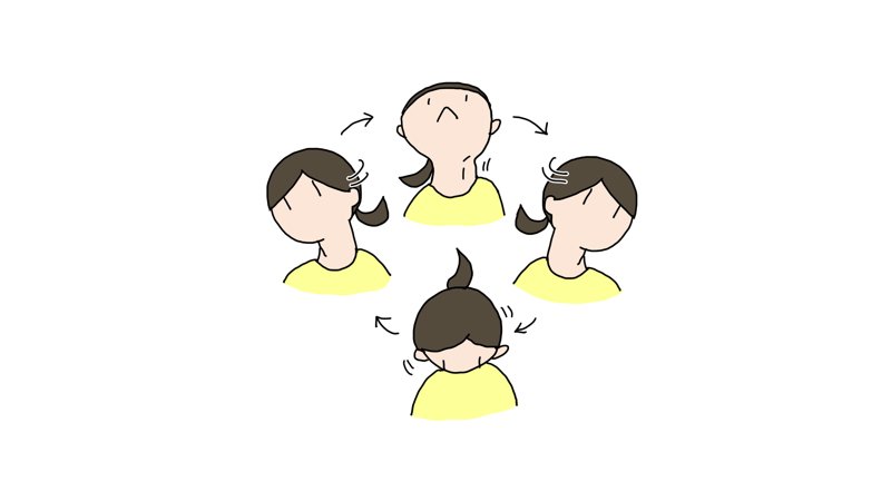 首の回転ストレッチ